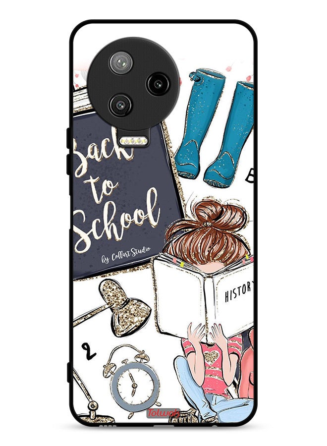 Tolwak Infinix Note 12 Pro 4G Protective Case Cover Back To School Girl Reading History - Image 1