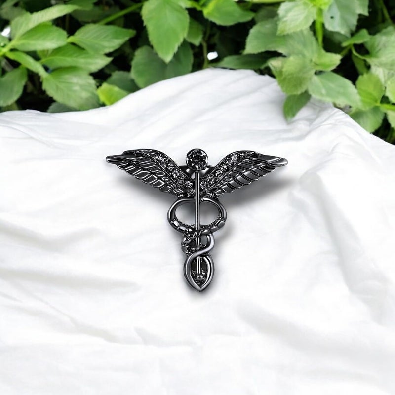 Mahi Medical Caduceus Doctor's Unisex Brooch Lapel Pin (PABP1101071PR) - Image 3