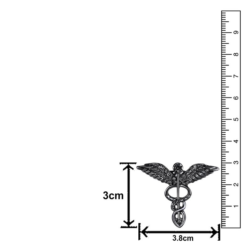 Mahi Medical Caduceus Doctor's Unisex Brooch Lapel Pin (PABP1101071PR) - Image 5