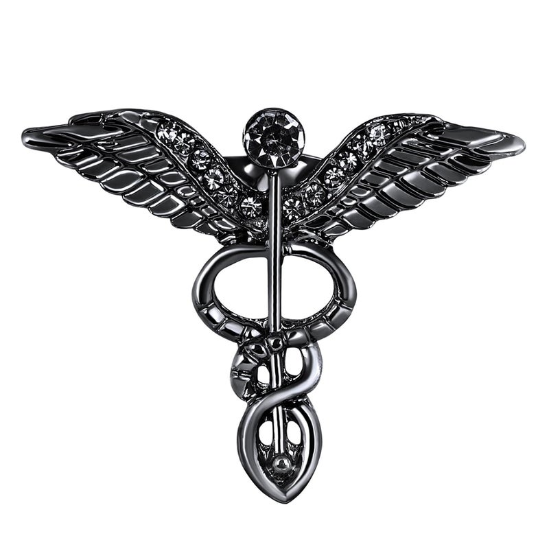 Mahi Medical Caduceus Doctor's Unisex Brooch Lapel Pin (PABP1101071PR) - Image 1