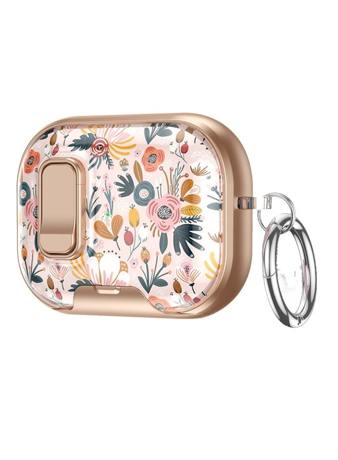 Headphone Case with Safety Lock for AirPods Pro 2 Case Cover 2022,Hard Shell Rugged Shockproof Cover Case for Women Girly with Cleaner Kit and Keychain - Image 1