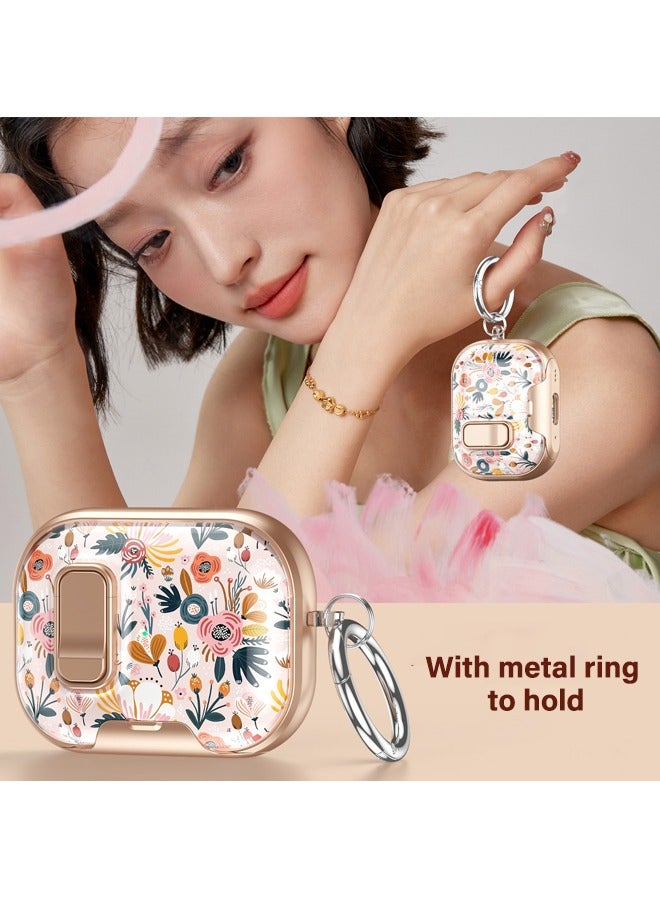 Headphone Case with Safety Lock for AirPods Pro 2 Case Cover 2022,Hard Shell Rugged Shockproof Cover Case for Women Girly with Cleaner Kit and Keychain - Image 5