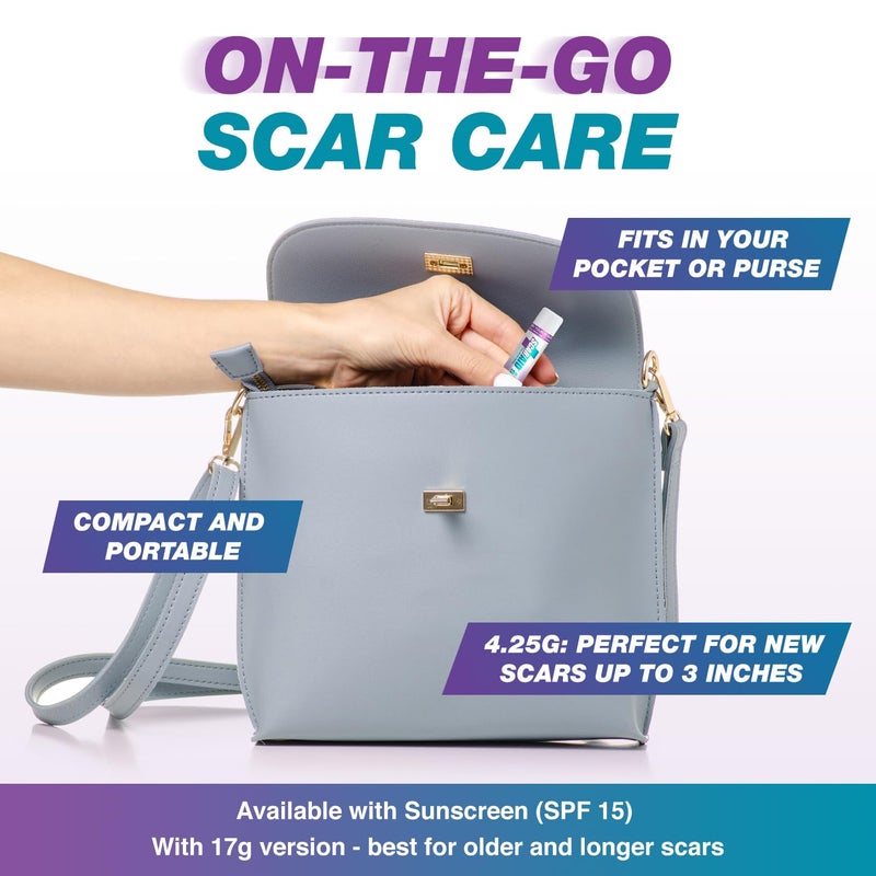 ScarAid جل السيليكون لعلاج الندبات بعد الجراحة، ندبة عملية قيصرية وإزالة الندبات العميقة، عصا سيليكون، جل السيليكون للندبات الجراحية وعلاج الندبات الكيلويدية، جل السيليكون للندبات بعد الجراحة، 4.25 جرام - Image 4