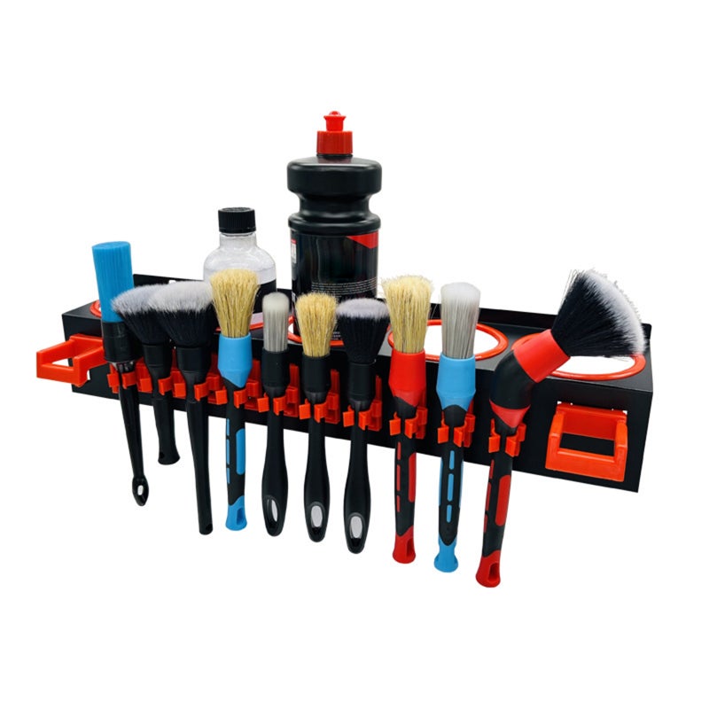 Spray Bottle Storage Rack Hanging Rail Accessory Display Hanger for Car Beauty Shop with 5 Plastic Hanging Hooks - Image 4