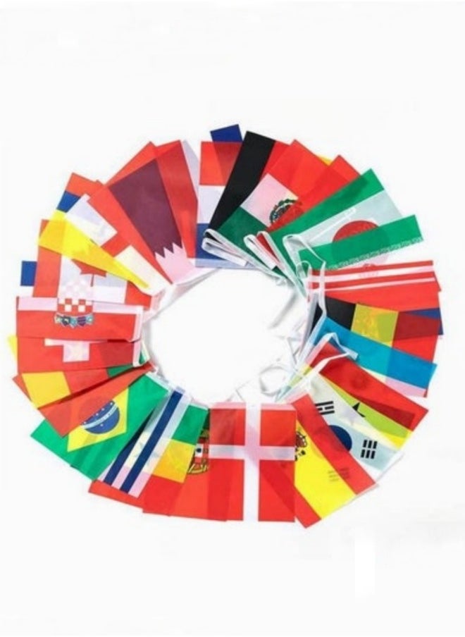 32-piece World Cup Decorative Flag Fan Supplies Decorative Flag Outdoor Perfect Choice