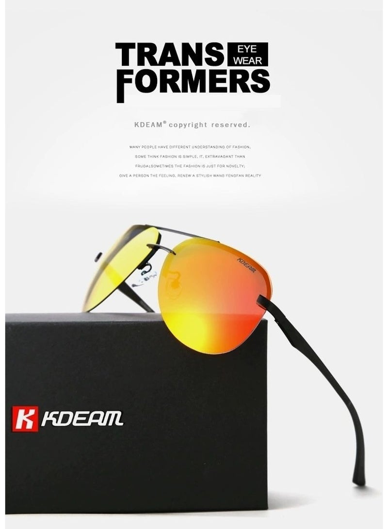kdeam Sunglasses for men and women, polarized glasses, driving, cycling, flying, high appearance level, aluminum-magnesium sunglasses - Image 5