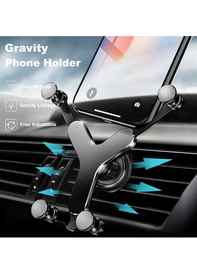 Excefore Car Phone Holder with Rotatable Swing Arm, Hands-Free Car Vent Phone Mount with Newest Metal Air Vent Clip Fit for All iPhone Android Smartphones - Image 3