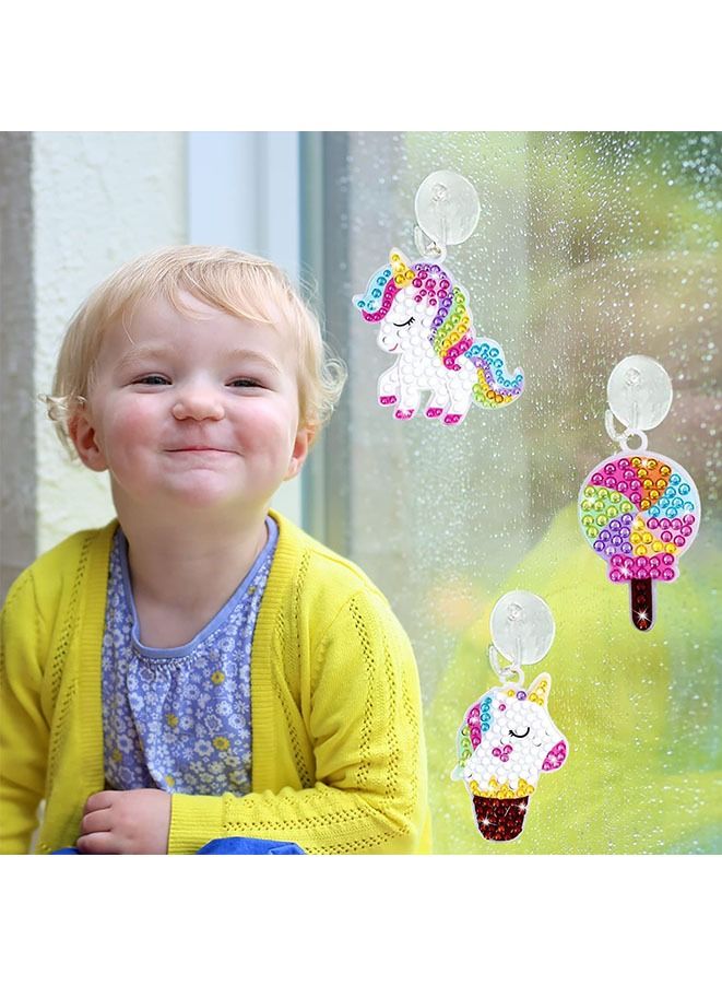 Muyixin مجموعة الطلاء الماسي للأطفال، فن الماس الكبير D الماسي للأطفال، اصنع سلاسل المفاتيح الخاصة بك من الأحجار الكريمة للأطفال من سن 6 7 8 9 10 11 12 سنة - Image 5