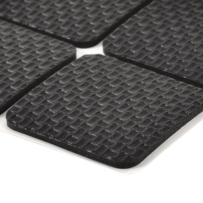 Generic 32 Pcs of Square furniture Silicone Furniture pad, Floor Scratch Protection for Sofa, Office Chair, Pad Noise Insulation Pad Floor 1.8 CM, black color  - Image 2