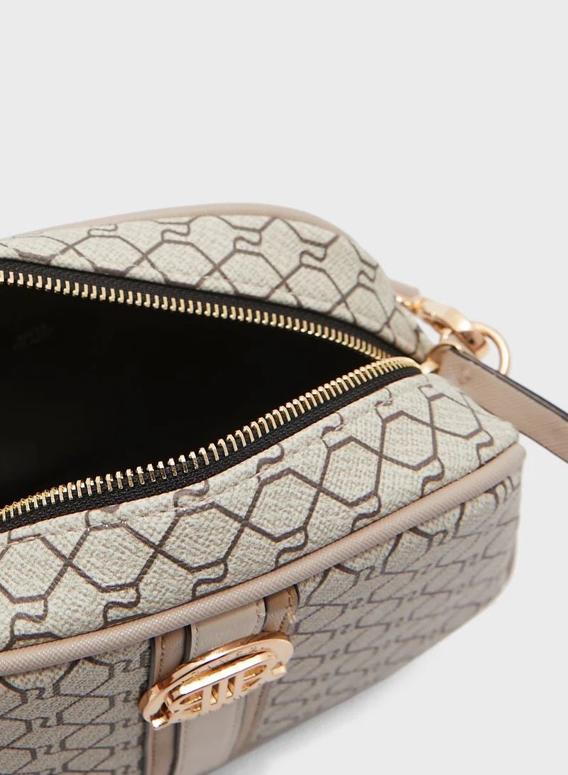 RIVER ISLAND Mgram Webbing Crossbody