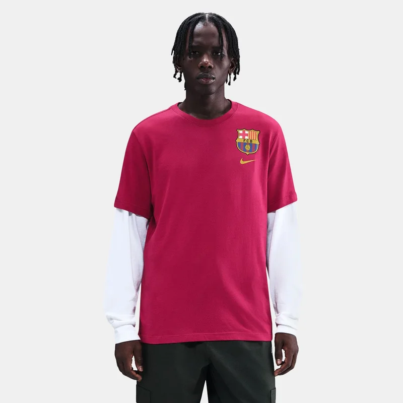 Nike Pink Men's FC Barcelona Crest T-Shirt for Men | Best Price UAE