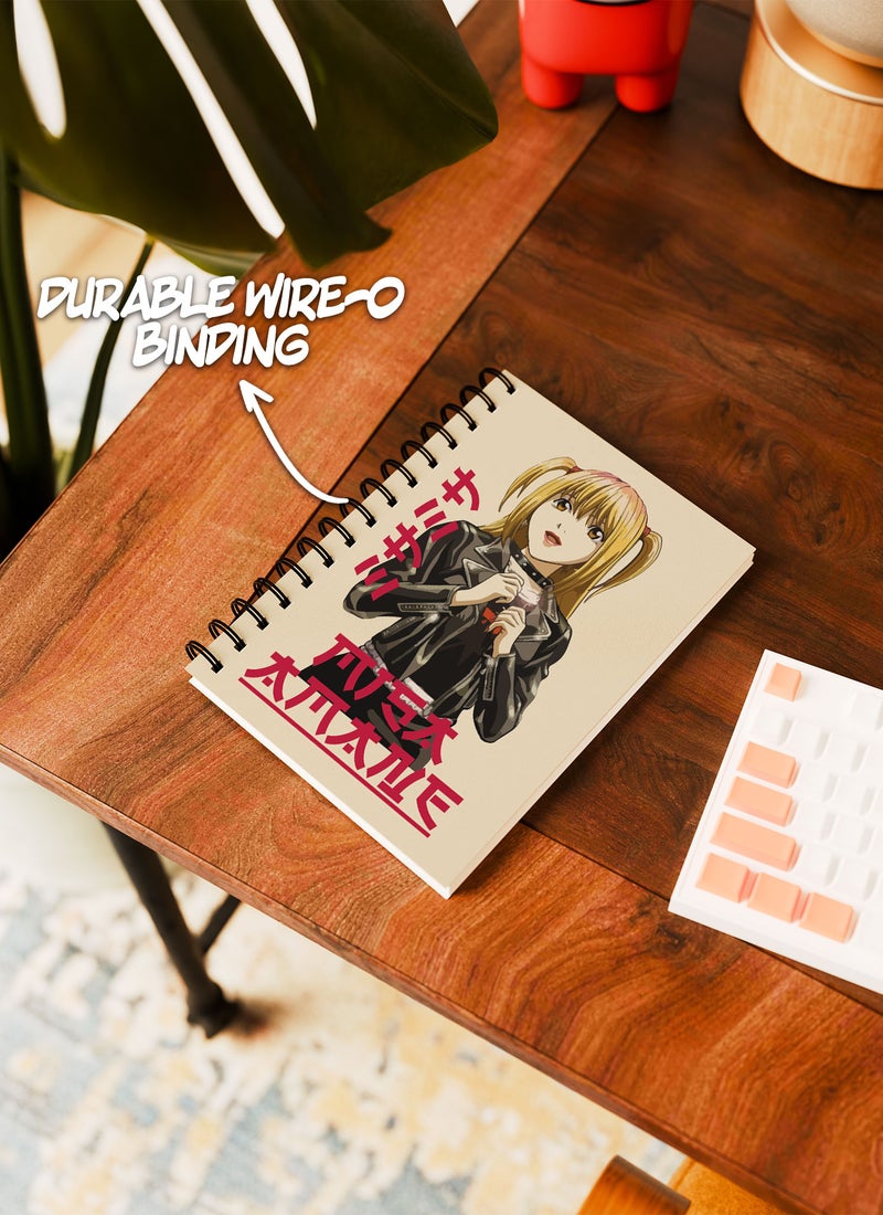 LOUD UNIVERSE Death Note Jar Death Note Anime Lined Writing Journal Japanese Comic Style Manga Wirebound Spiral Notebook Misa Amane Manga Cute Villian-Daini no Kira - Image 3