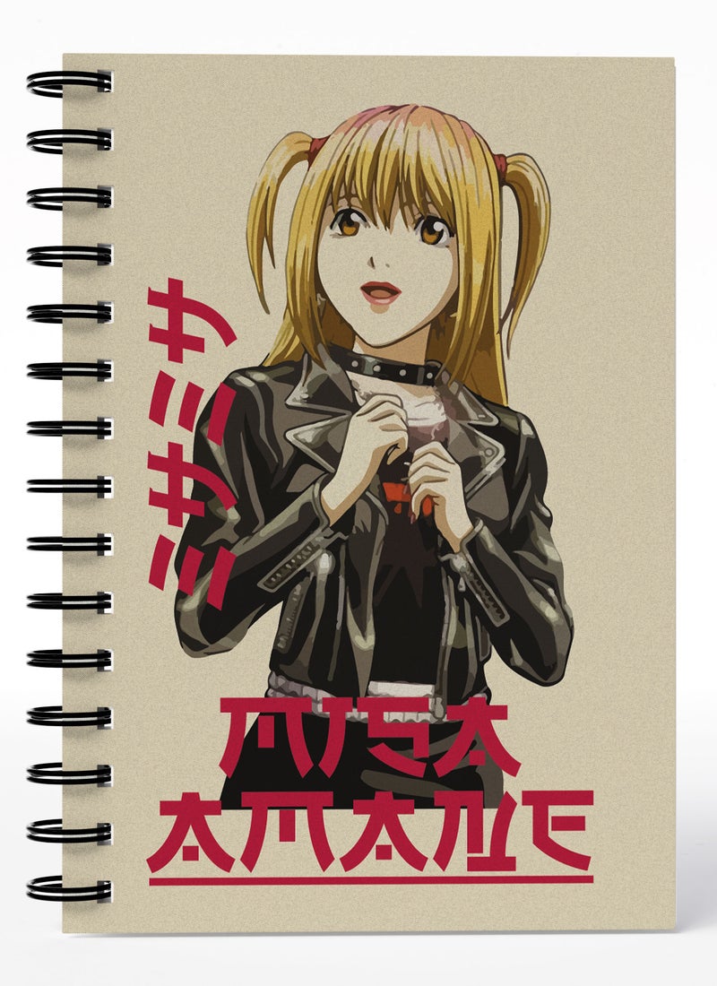 LOUD UNIVERSE Death Note Jar Death Note Anime Lined Writing Journal Japanese Comic Style Manga Wirebound Spiral Notebook Misa Amane Manga Cute Villian-Daini no Kira - Image 1