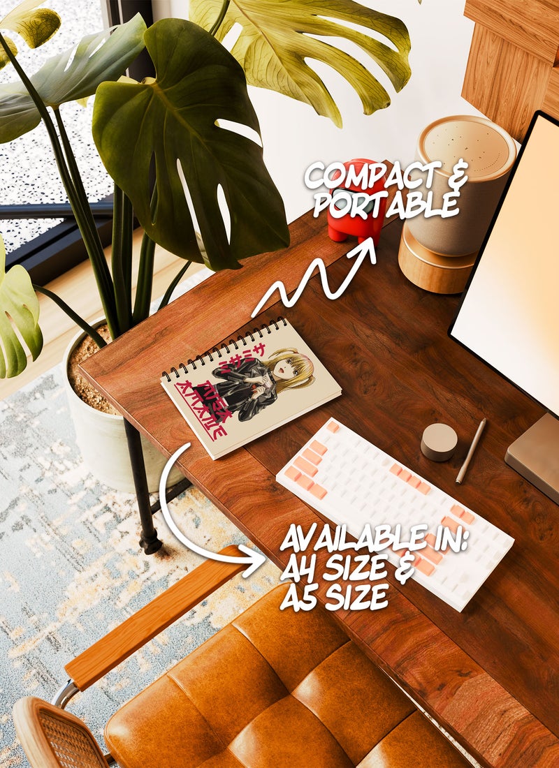 LOUD UNIVERSE Death Note Jar Death Note Anime Lined Writing Journal Japanese Comic Style Manga Wirebound Spiral Notebook Misa Amane Manga Cute Villian-Daini no Kira - Image 5