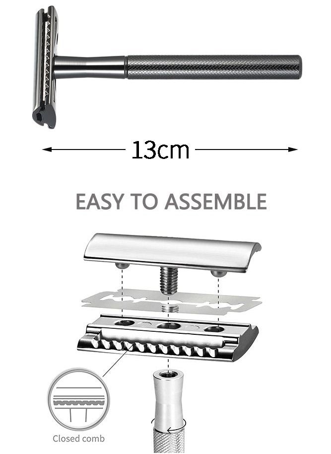 Generic - Double Edge Safety Razor Reusable Metal Razor Eco Friendly DE Razor For Men and Women - Image 1