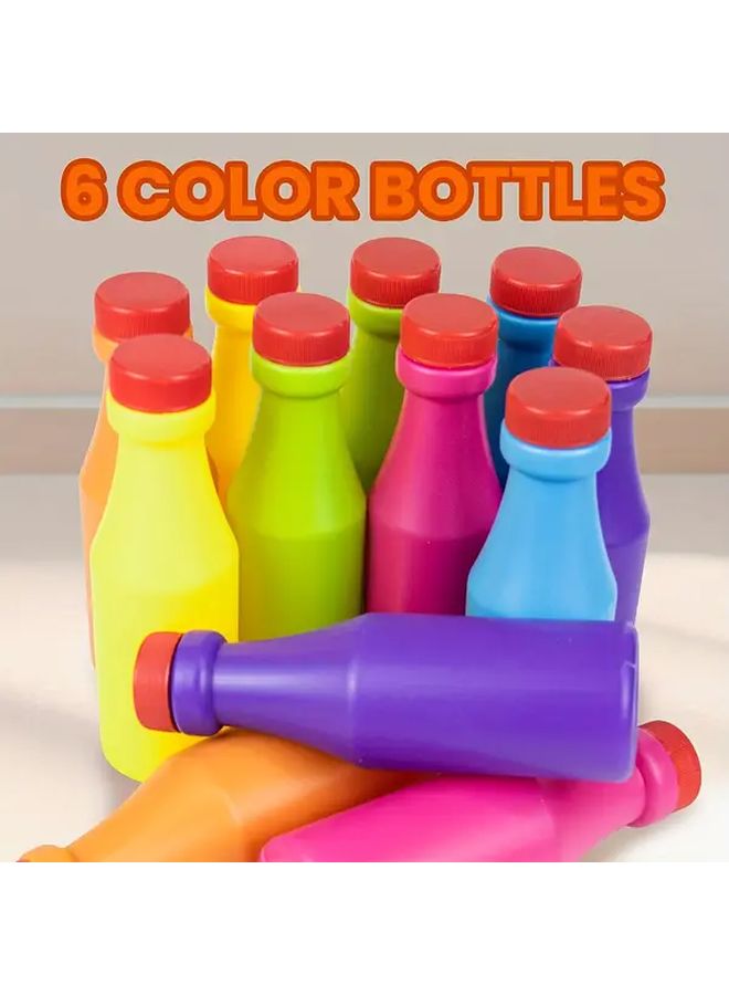 لعبة تخمين لون الزجاجة لوحة تفاعلية إبداعية للأبوين لعبة أطفال لتنمية مهارات الذاكرة هدية عيد ميلاد مثالية - Image 3