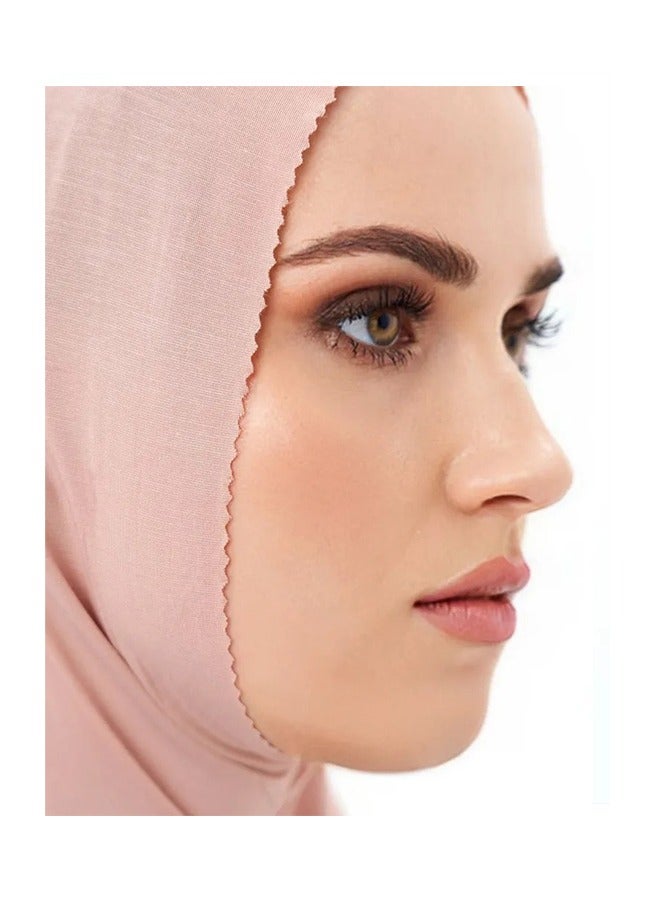 Ice Silk Muslim Hijab, Arabic Scarf, Shawl Neck Wrap, Islamic Hijab, Simple Fashion Hijab (Pink) - Image 5