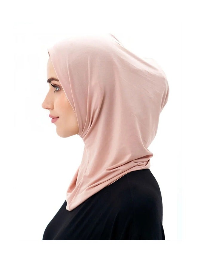 Ice Silk Muslim Hijab, Arabic Scarf, Shawl Neck Wrap, Islamic Hijab, Simple Fashion Hijab (Pink) - Image 2