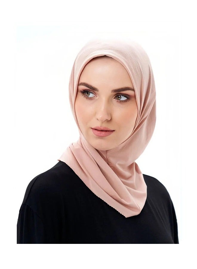 Ice Silk Muslim Hijab, Arabic Scarf, Shawl Neck Wrap, Islamic Hijab, Simple Fashion Hijab (Pink) - Image 3