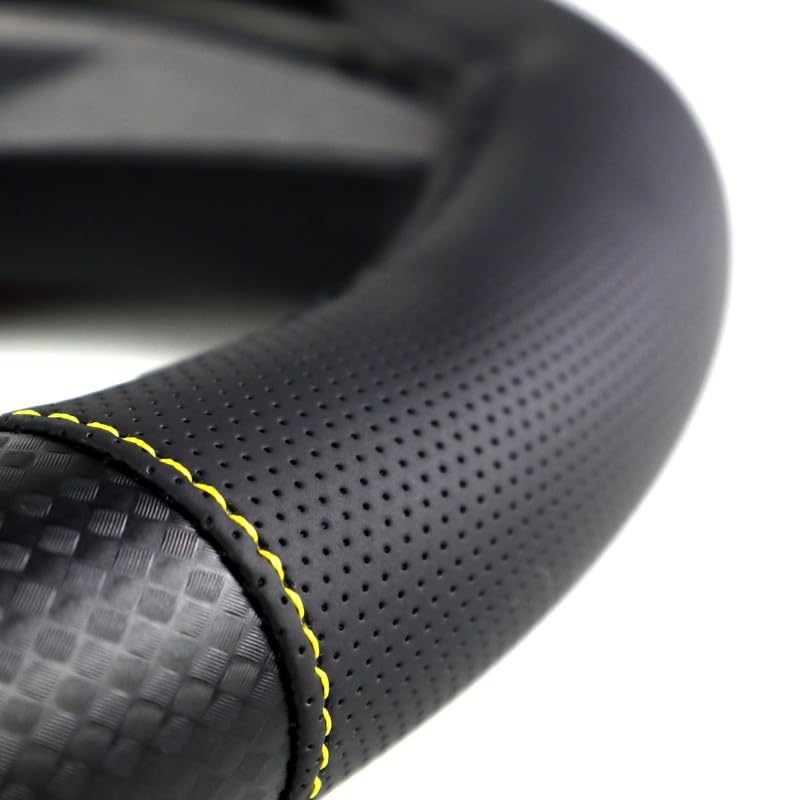 MOMO SUPERGRIP Universal Steering Wheel Cover Black and Yellow - Image 2