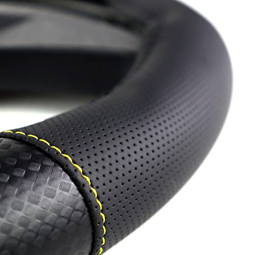 MOMO SUPERGRIP Universal Steering Wheel Cover Black and Yellow - Image 4