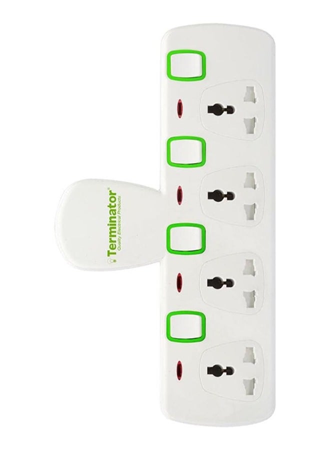 Terminator 4 Way Universal T-Socket Multi Adaptor With Individual Switches & Indicators 13A - Image 1