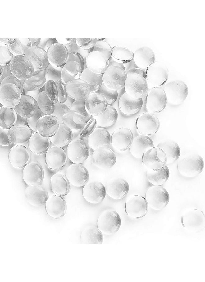 CYS EXCEL CYS EXCEL 5 LBS Clear Glass Beads for Vases Flat Marble Gemstone Beads Vase Fillers Aquarium Decor Rocks Floral Centerpieces Stones Mosaic Pebbles  - Image 1