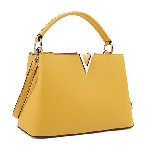 EVVE Women's Small Satchel Bag Classic Top Handle Purses Fashion Crossbody Handbags with Shoulder Strap | BYL - Image 1