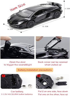 General Lamborghini LP 750-4 Toy Car Collection Alloy Die Cast Car Model with Lights and Sounds  - Image 3