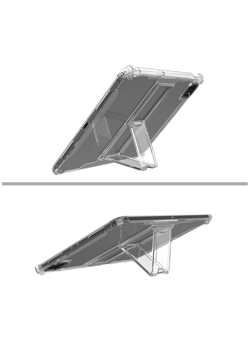 general For Apple iPad Pro 11-Inch Case 2024 Release - Soft Silicone(TPU) Case with [Built-in Stylus Holder & Foldable Kickstand] Clear Back Cover Protective Durable Simple Basic Case - Image 3