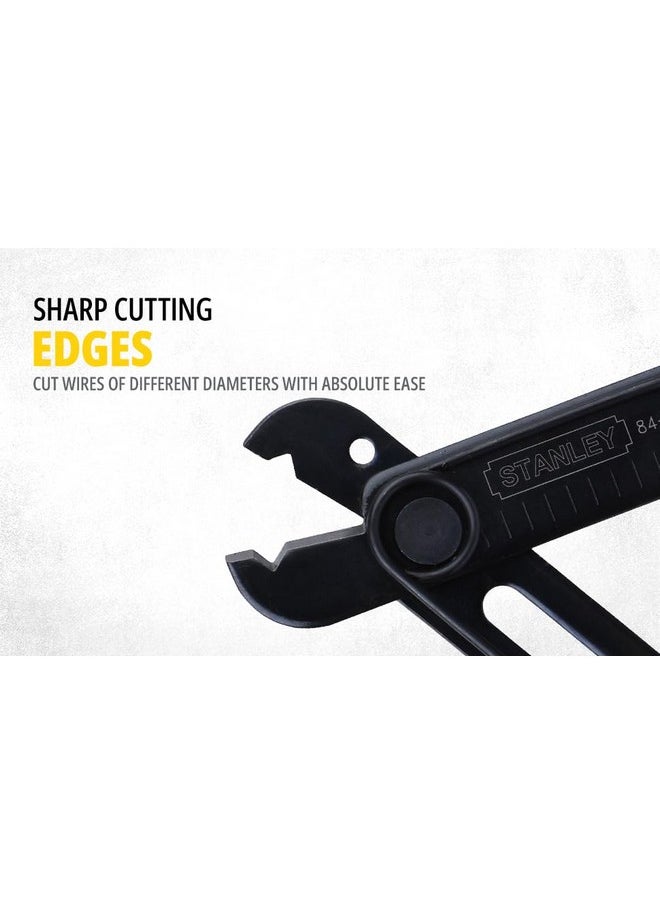 Stanley STANLEY 84-214-22 5.25'' 130 mm Wire Stripper Ideal for Cutting, Stripping Speaker Wires & Appliance Cords for Home, DIY & Professional Use, YELLOW & BLACK  - Image 3