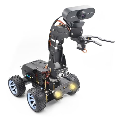 Adeept PiCar Pro V2 Smart Robot Car Kit with 4DOF Robotic Arm for Raspberry Pi 543Pi NOT Included Programming Educational STEM Project Robotics Obstacle Avoidance Line Tracking USBC Charging - Image 1
