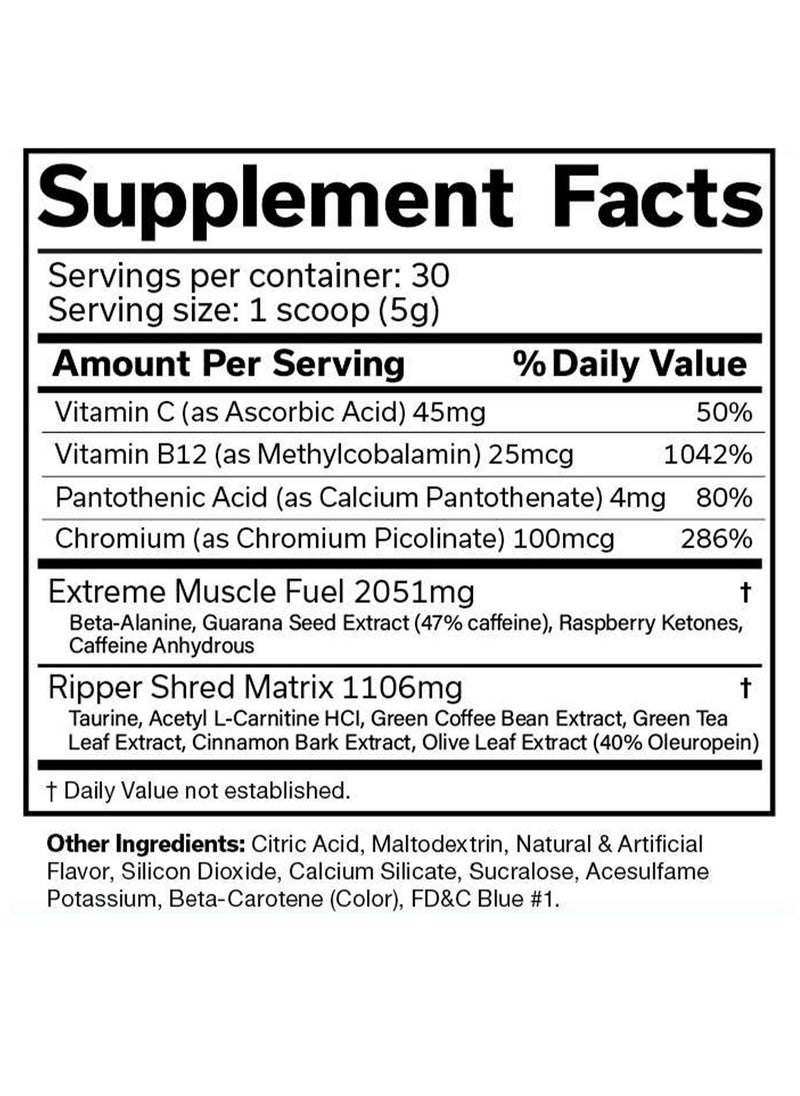 JNX Sports - The Ripper Fat Burner - Pineapple Shred - (150 g) - Image 1