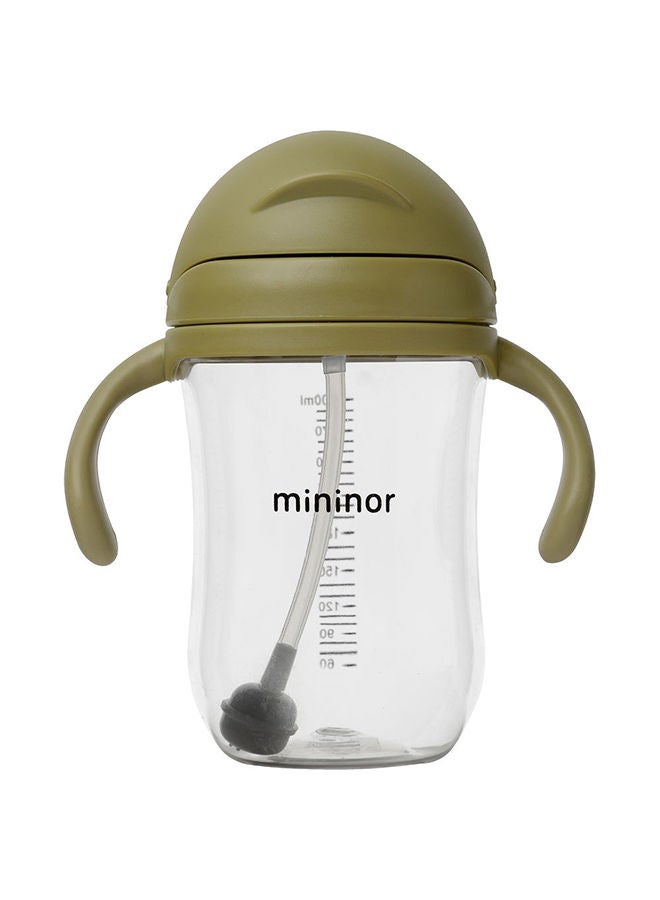 Mininor زجاجة قش تريتان - 330 مل - أخضر موسى - Image 1