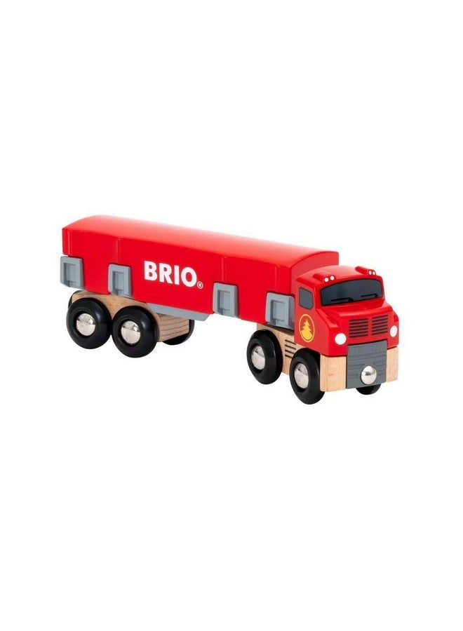 BRIO World 33657 - Lumber Truck | 6-Piece Wooden Toy Train Set | Ideal for Kids Ages 3 and Up | Made with Sustainable Wood | Magnetic Crane Compatible - Image 5