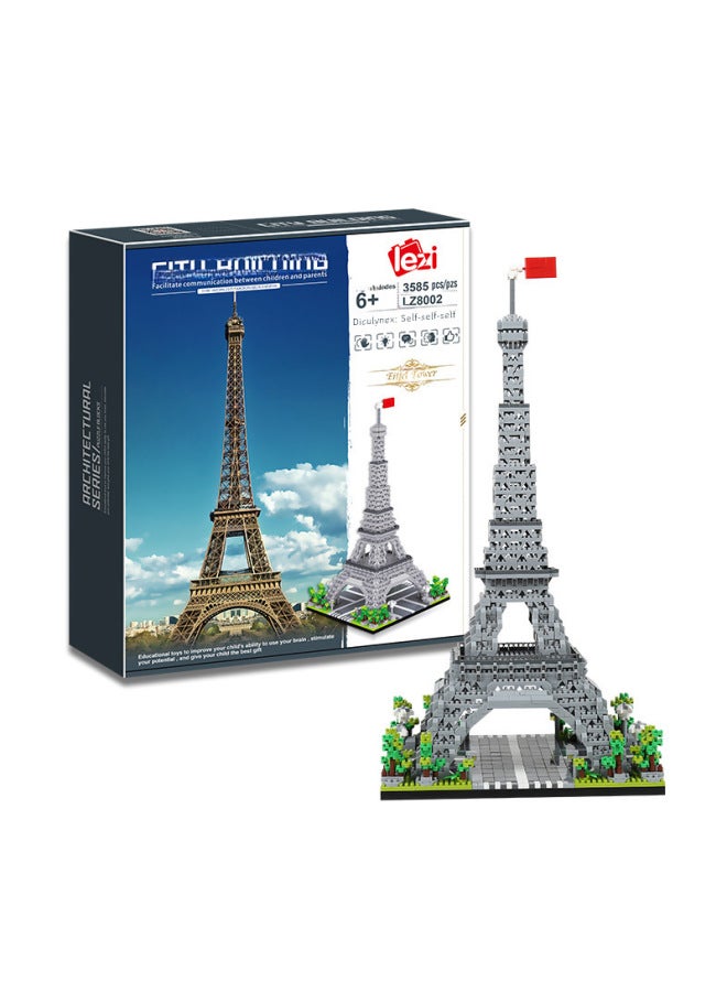 LZ Lezi Small Particle Educational Diamond Assembled Children's DIY Toy Building Blocks 8002-8031 Building Series-Color:Nantianmen Gate, LZ-8041-Specifications:8.5*8.5*8.5cm  - Image 4