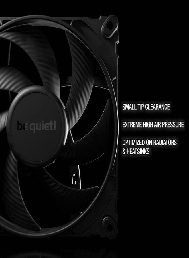 بي كوايت! مروحة تبريد Be Quiet! BL097 Silent Wings 4 مقاس 140 مم، تعمل بتقنية PWM عالية السرعة، بسرعة 1900 دورة في الدقيقة، مروحة تبريد ممتازة، 4 دبابيس - أسود - Image 2