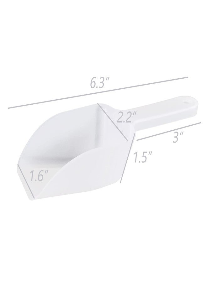 FixtureDisplays Foodservice 4 OZ Scoop PP Utility Ice Scoop, 6.3 X 2.95 X 2.16", Translucence, Plastic Kitchen Scoops for Weddings, Candy Dessert Buffet, Ice Cream, Protein Powders, Coffee, Tea 15666-4PK-2D - Image 5