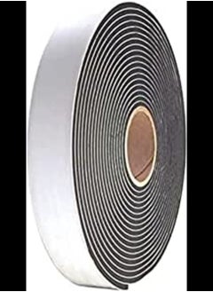 Single Sided Foam Tape Multi-surface Black Adhesive Weather Strip Foam Tape Seal Insulation Tape Window Insulation Weather Stripping For Doors, Dust Proof, Soundproof 7.5 Meter(2 Inch)