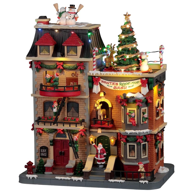 Lemax Santas Rooftop Bash with 45V Adaptor 25861