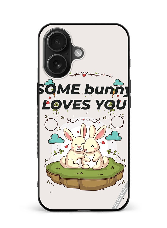 VR CREATIVE Protective Case Cover For Apple iPhone 16 Love Bunny Design Multicolour