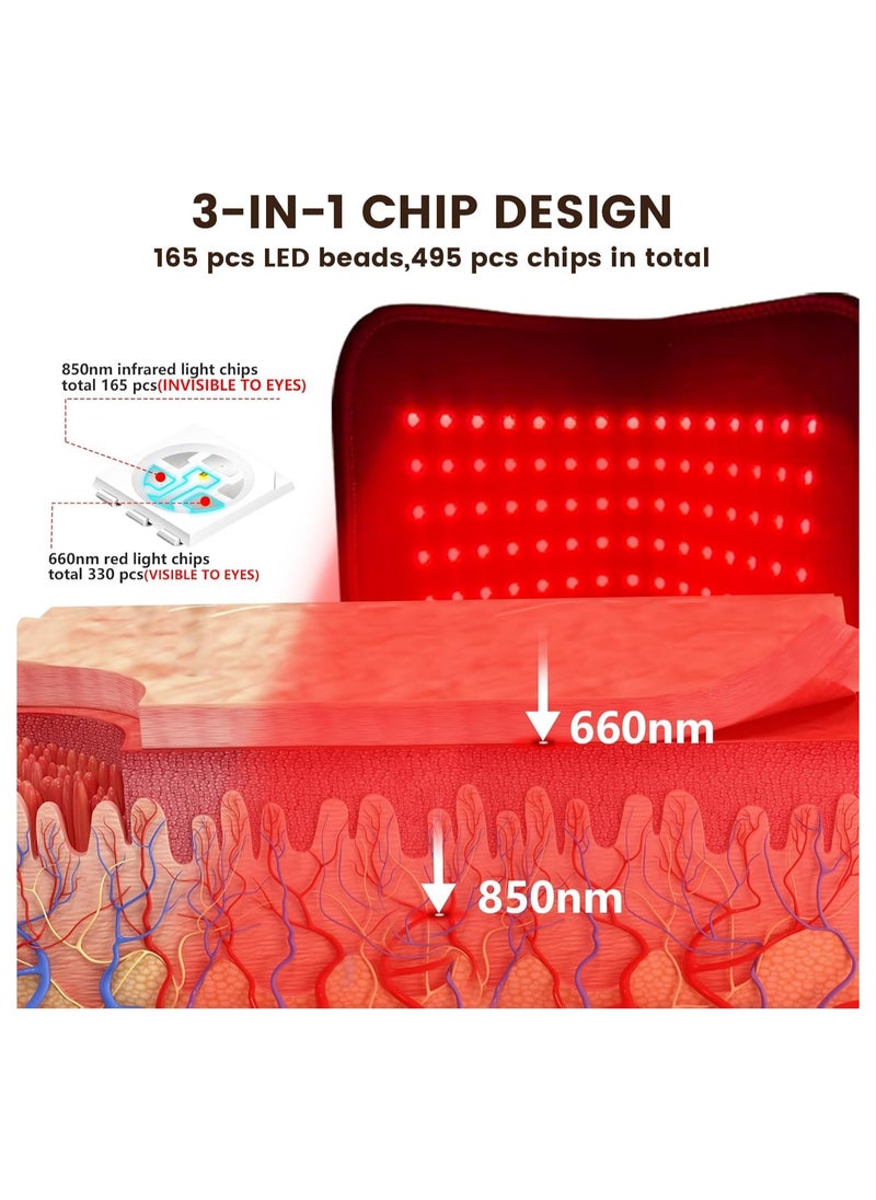 General Red Light Therapy Foot, 3-in-1 Chip 165 LED Red Light Therapy Shoelace Timer, 660nm and 850nm Near Infrared Red Light Devices for Ankles, Backs of Feet, Feet and Toes (Single)  - Image 2