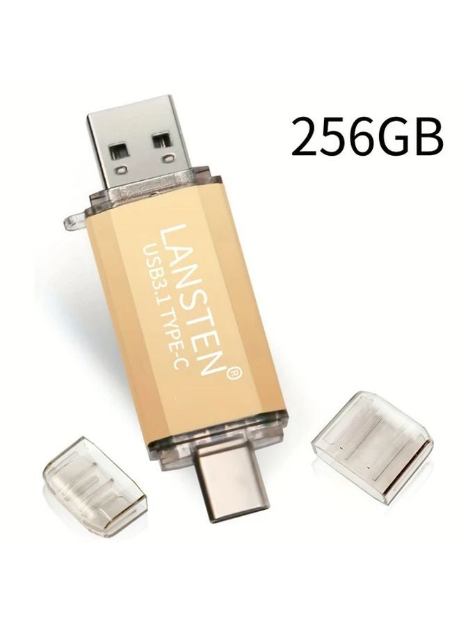 LANSTEN 256GB Type C USB Flash Drive 2 in 1 OTG Memory Stick For MacBook Android - Image 1