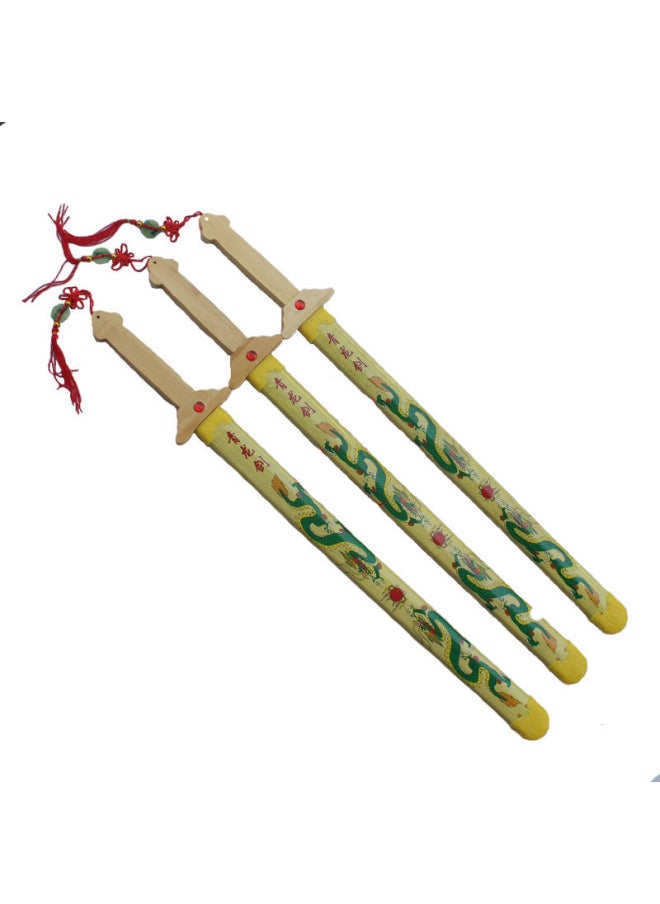 null - Dragon Sword Samurai Wooden Sword Shangfang Sword World First Sword Stall Selling Scenic Temple Fair Toys-Color:Retractable Sword Canvas Packing - Image 1