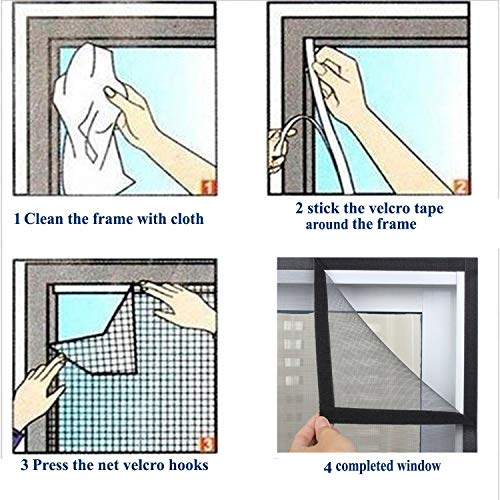Smartbuy smart buy Mosquito Net for Window Fiber Glass Mesh 23 x 35 Inch 2 x 3 Feet with Stitching - Image 5