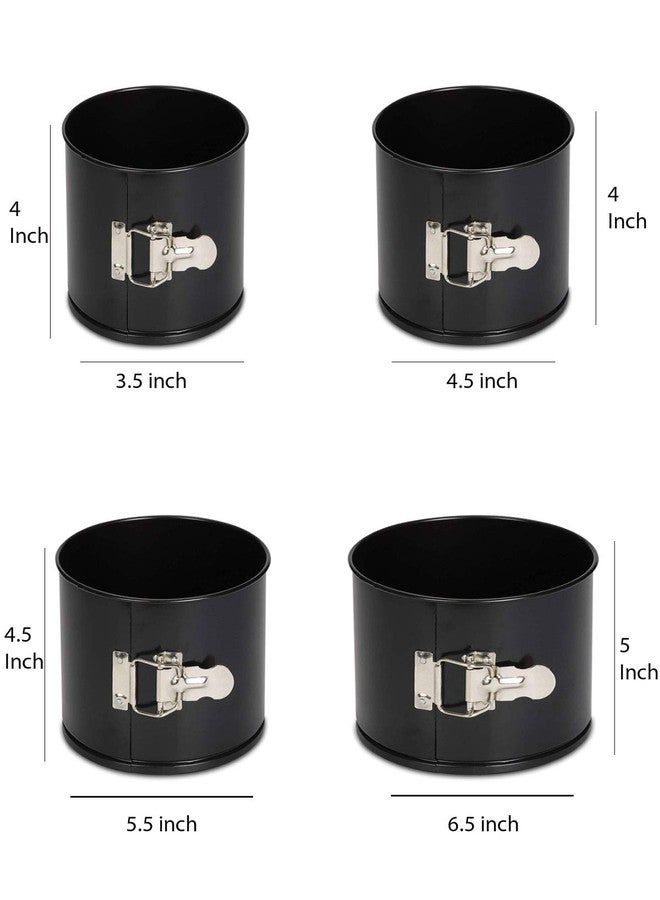 CAKE DECOR 4 Pcs Round Springform Tin Nonstick Cake Mould Bakeware Pan - Image 2