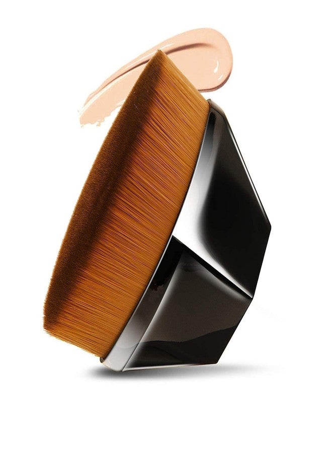 Feinerman Foundation Brush Makeup Blending Brush - Liquid Blush Blender Makeup Brush for Women, Diamond Shape Liquid Powder Foundation Brush (Black) - Image 1