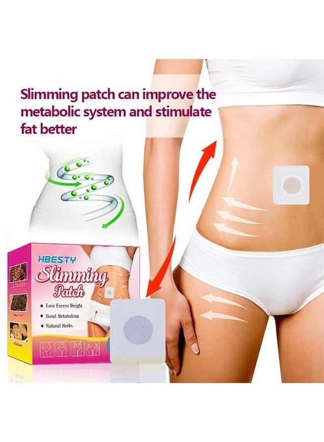 HBESTY Slim Patch- Lose Excess Weight & Bosst Metabloism & Natural Herbs,Essence Fat Burn Slim Body Slimming Patch, Help Detoxify Tone 30Pcs - Image 5