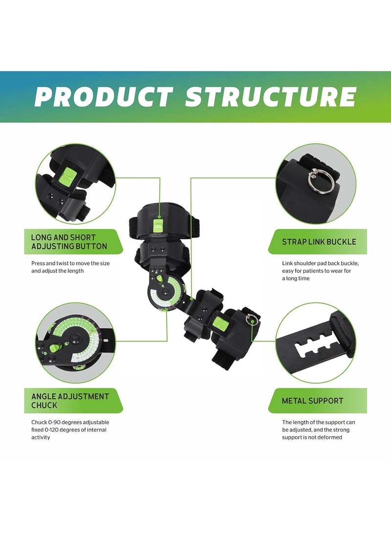 general Right Elbow Brace Adjustable Hinged Arm Support Fracture Fixtion Splint Post OP Rehabilitation Orthosis Correcotor After Surgery Recovery Immobilizer - Image 2