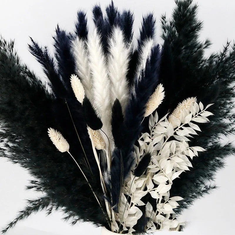 Bluejw Mixed Color Dried Pampas Grass Bouquet - Small Reed Rabbit Tail Real Flowers for Wedding, Christmas, Mother's Day, Easter, Graduation Decorations - Image 3